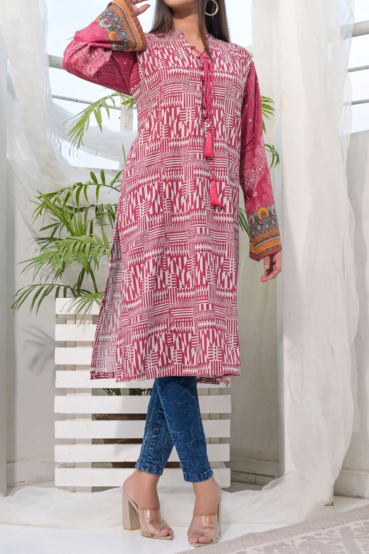 1 PIECE DIGITAL PRINT KURTI | DPKHK-29