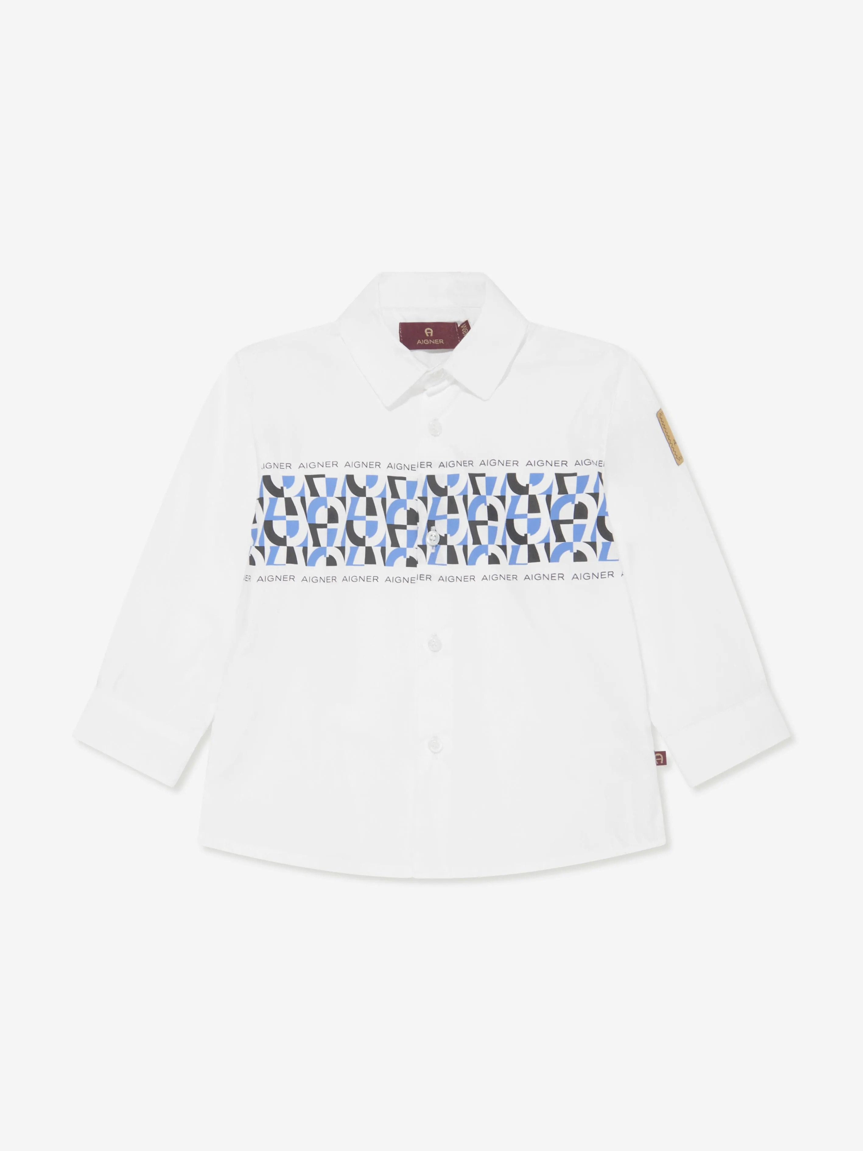 Aigner Baby Boys Logo Print Shirt in White