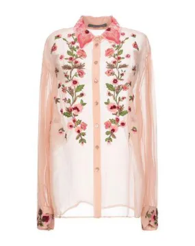 Alberta Ferretti Women Shirt Pink 10 UK