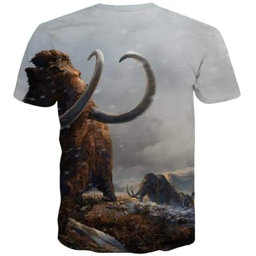 Animal T-shirt Men Elephant T-shirts 3d Cloud Tshirts Cool Harajuku Tshirts Novelty