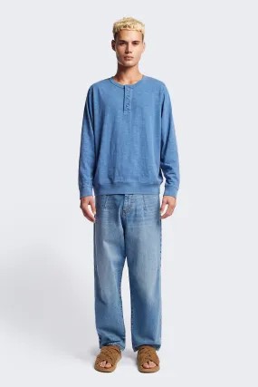 Asperse Henley Pullover Blue