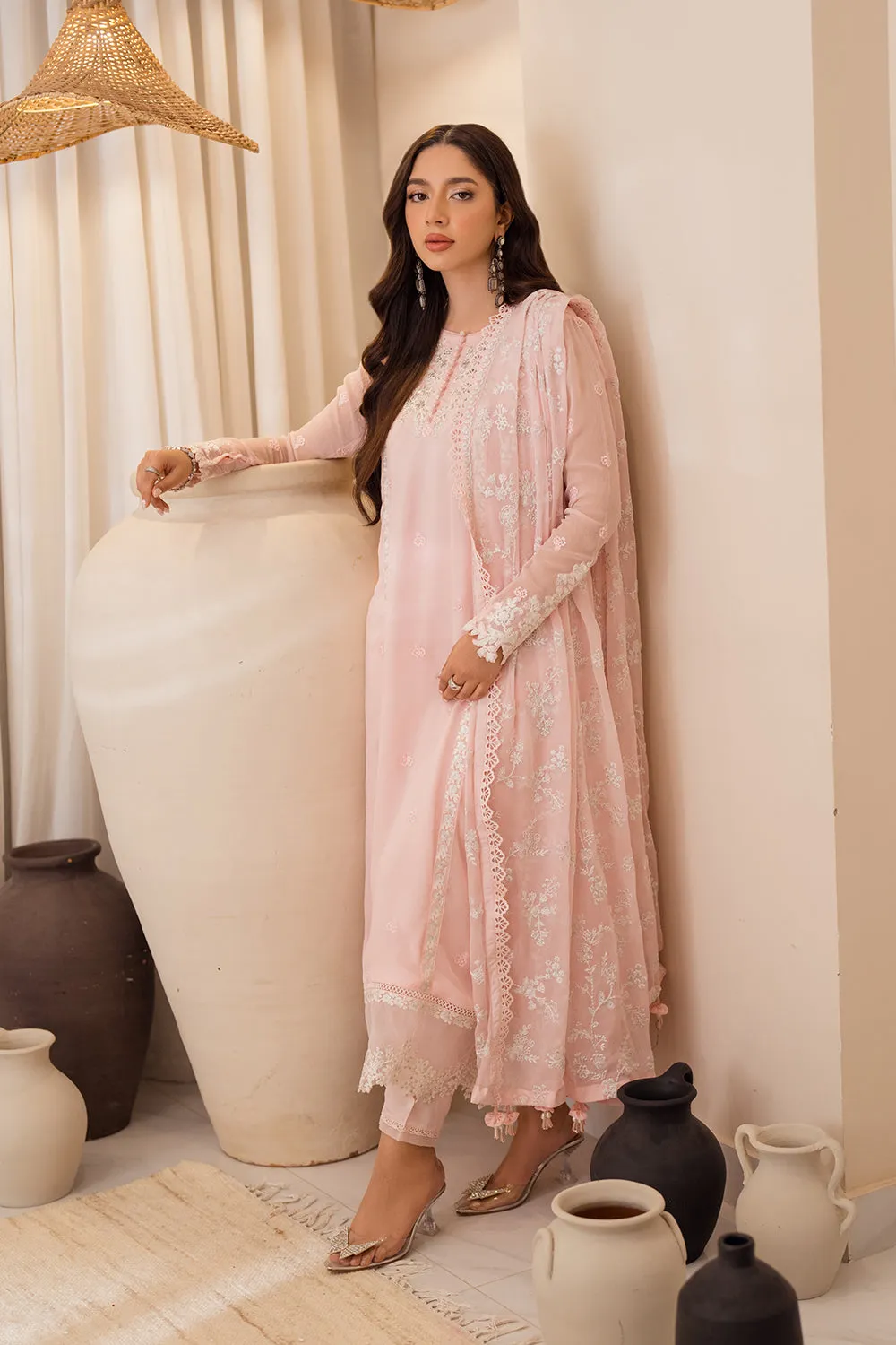 Azure Ensembles Luxury Chiffon Formals – Pink Delight