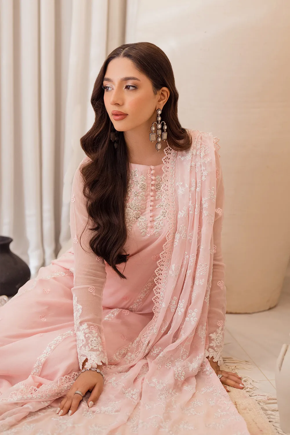 Azure Ensembles Luxury Chiffon Formals – Pink Delight