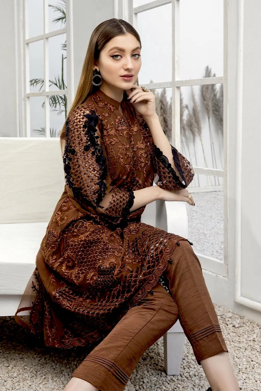 Azure Luxury Formal Kurtis 2021 – Autumn Hues