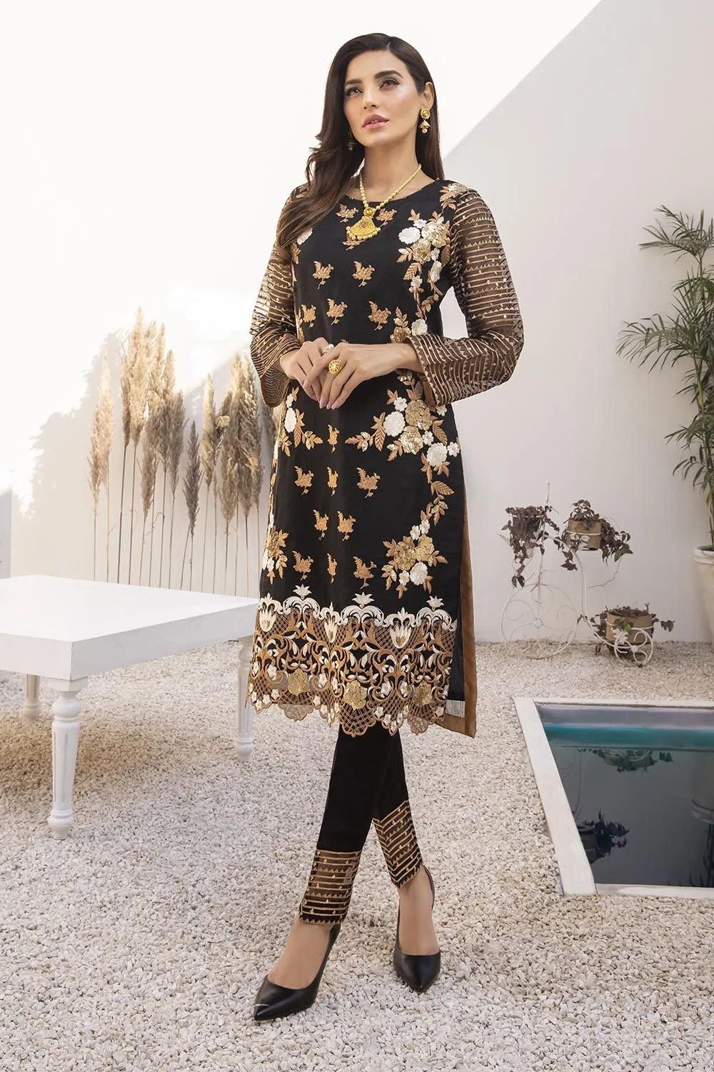 Azure Luxury Formal Kurtis 2021 – Blossoms