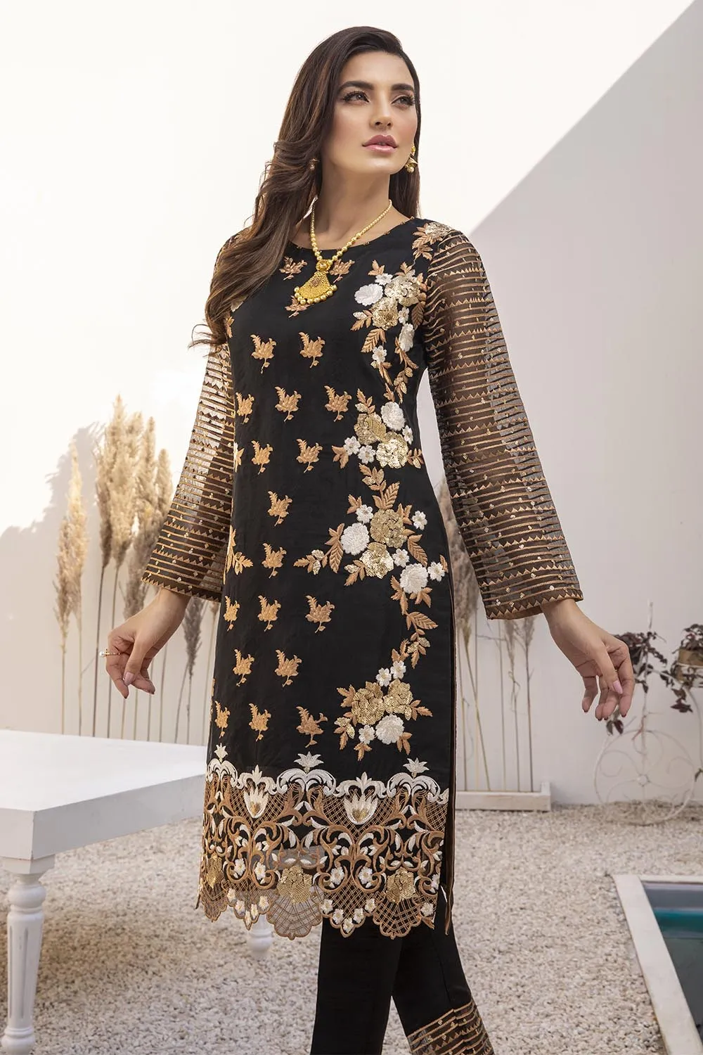 Azure Luxury Formal Kurtis 2021 – Blossoms