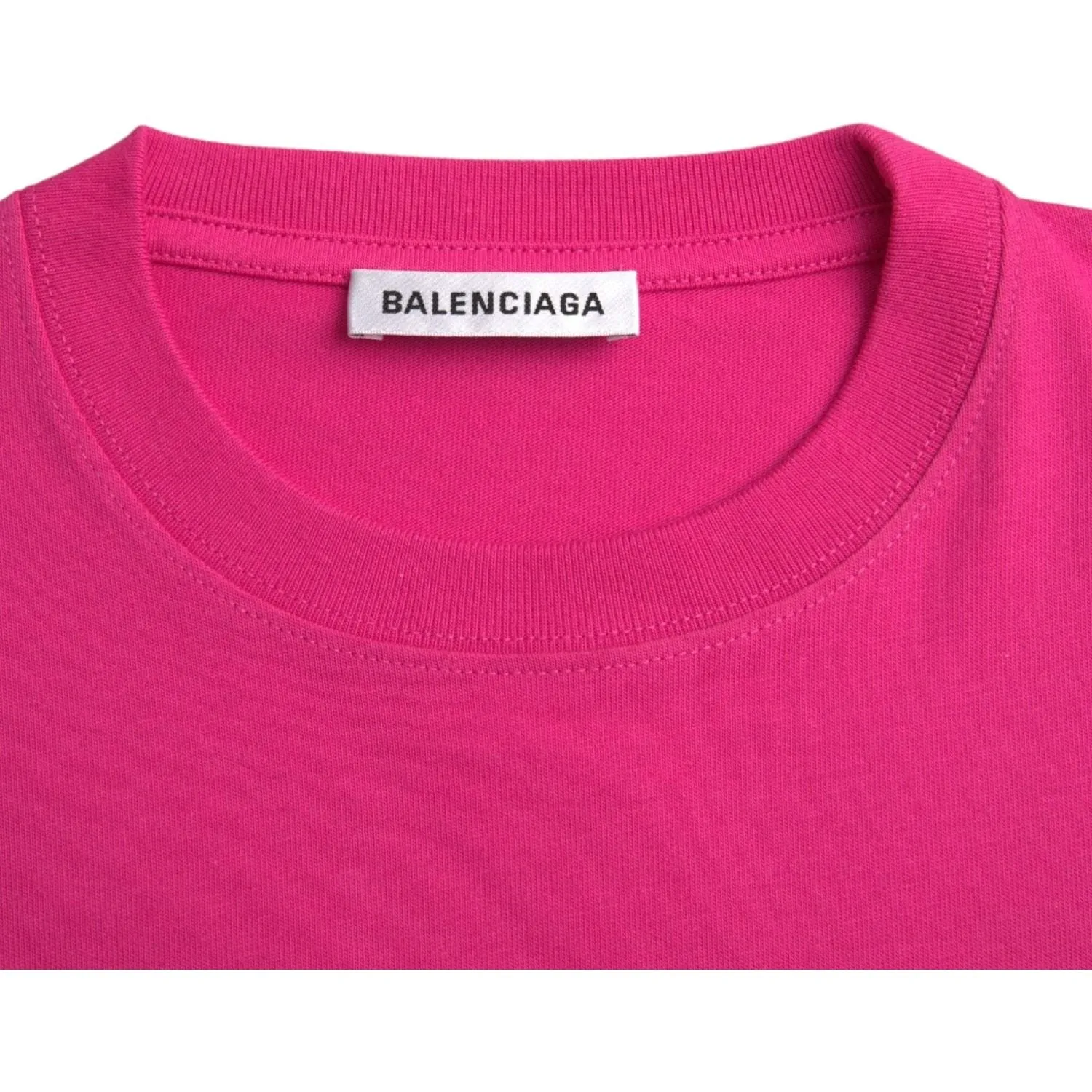 Balenciaga Pink Cotton Crew Neck Short Sleeves Tee T-shirt