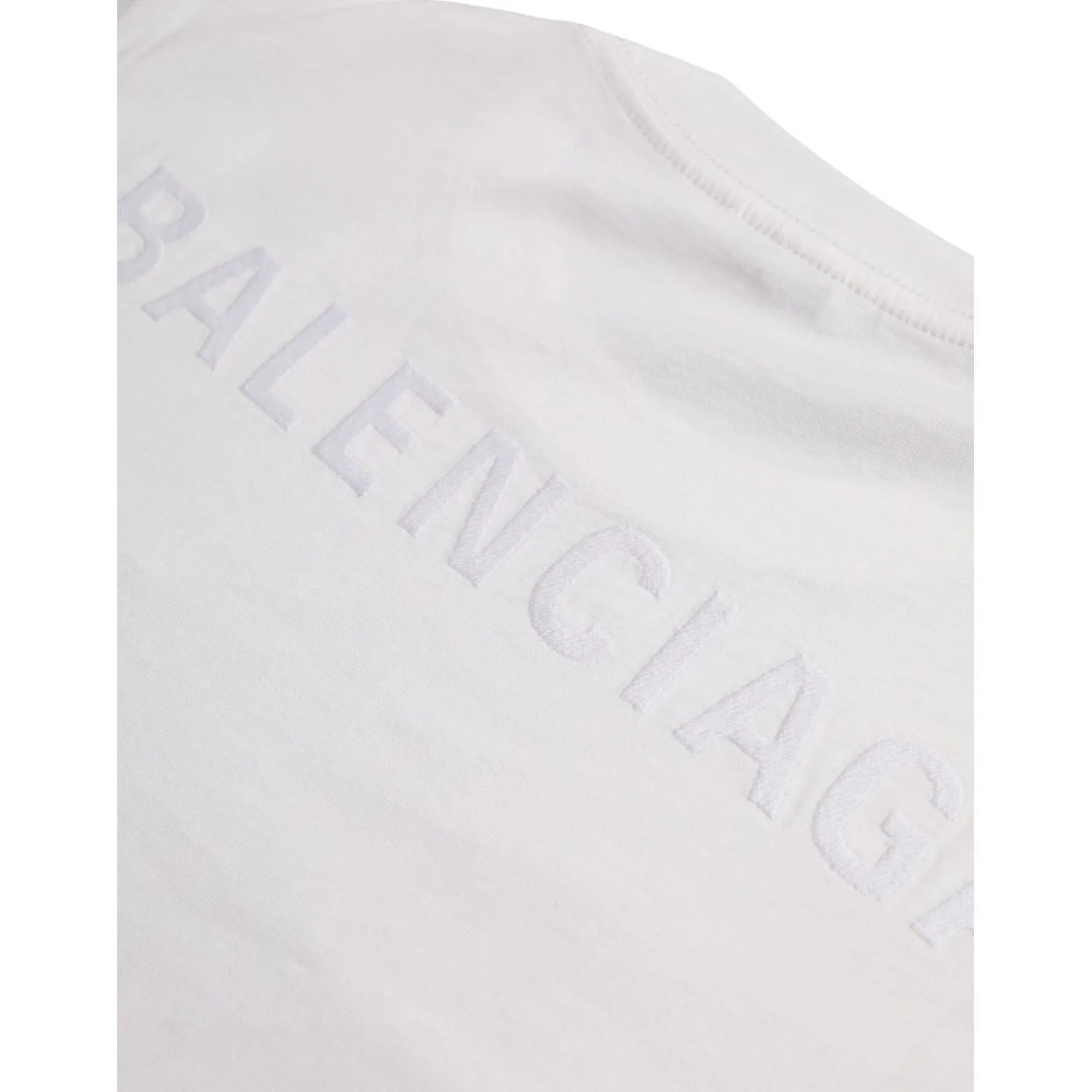 Balenciaga White Cotton Crew Neck Short Sleeves T-shirt