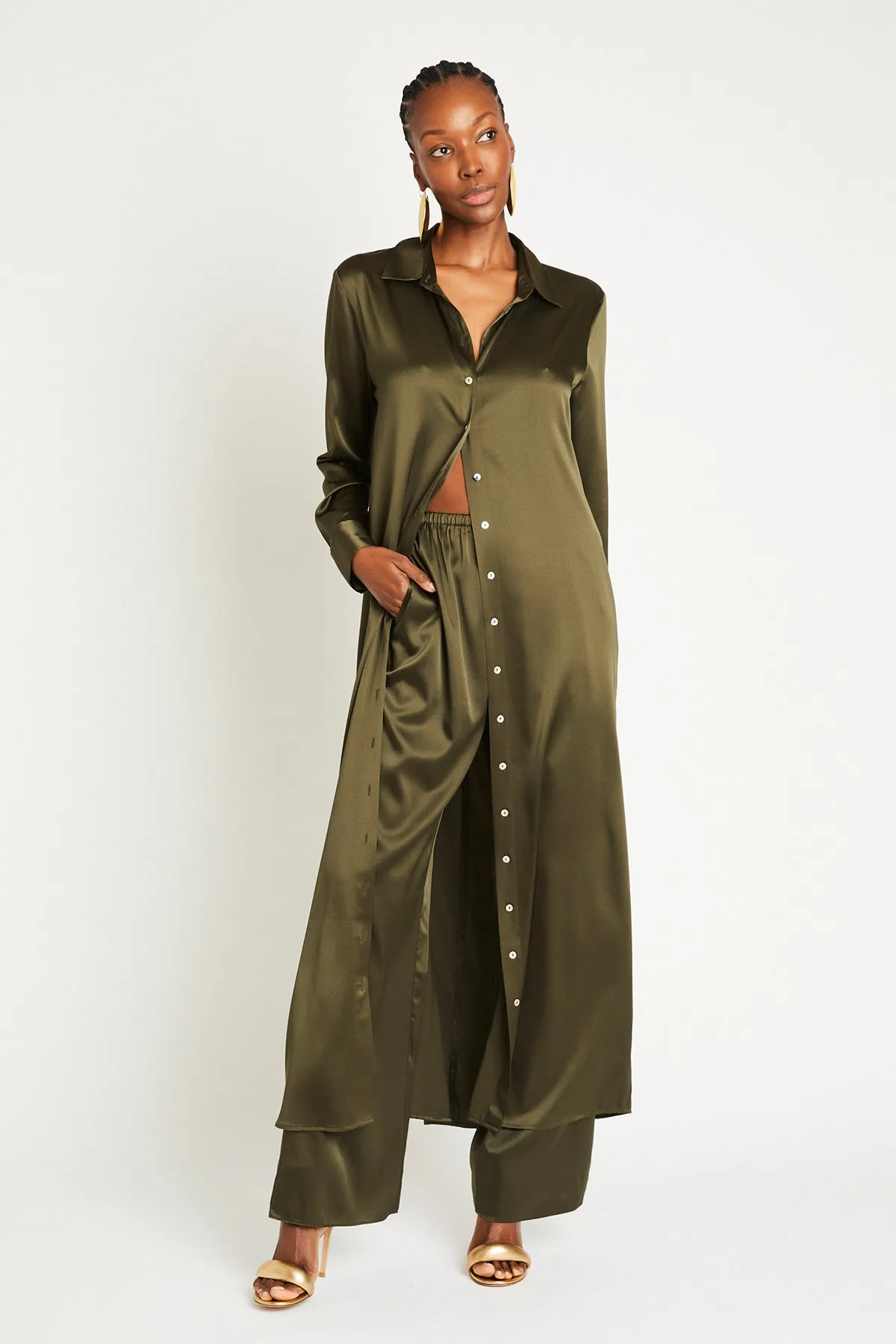   Beryll Veruschka Silk Dress | Olive