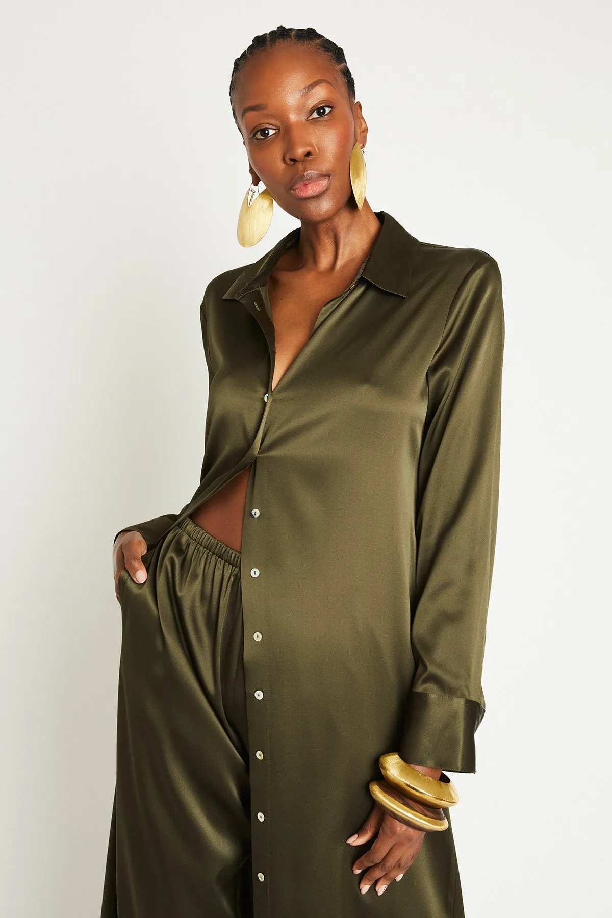   Beryll Veruschka Silk Dress | Olive