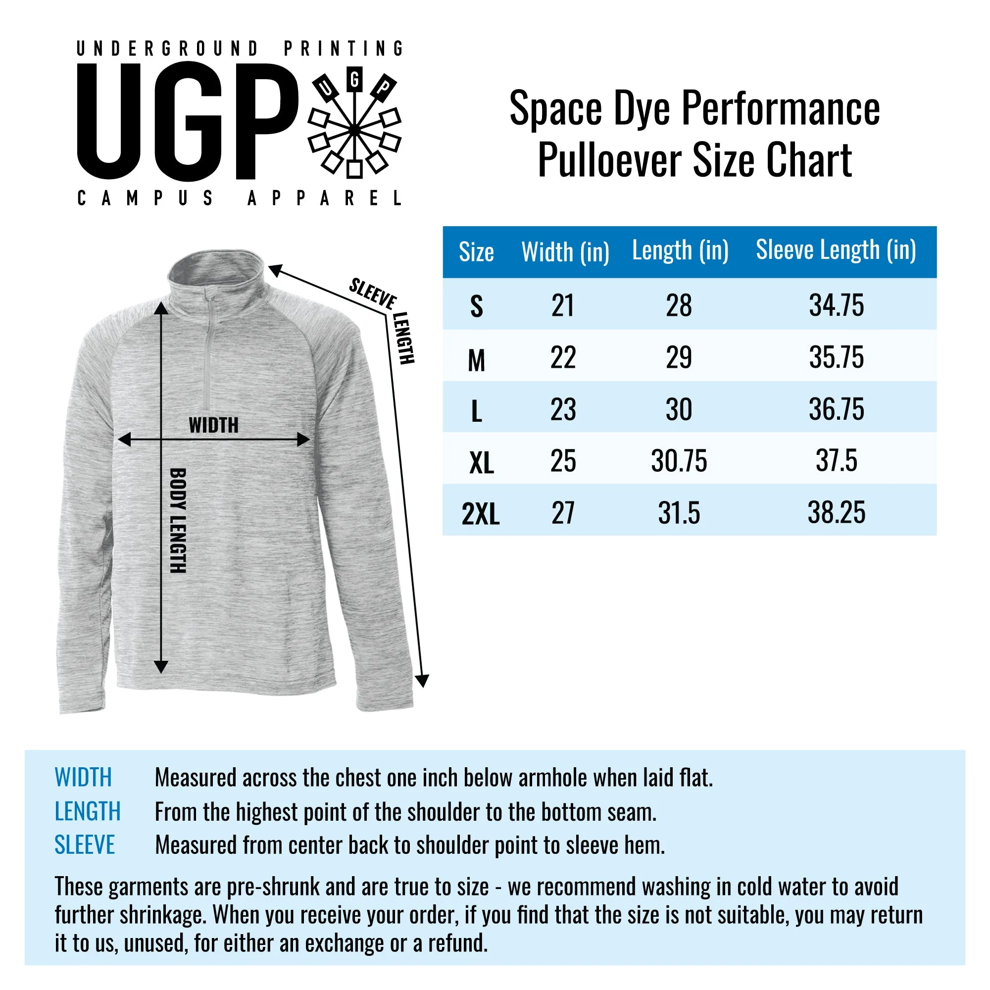 BGSU Primary Logo Men's Space Dye Performance Pullover - Orange