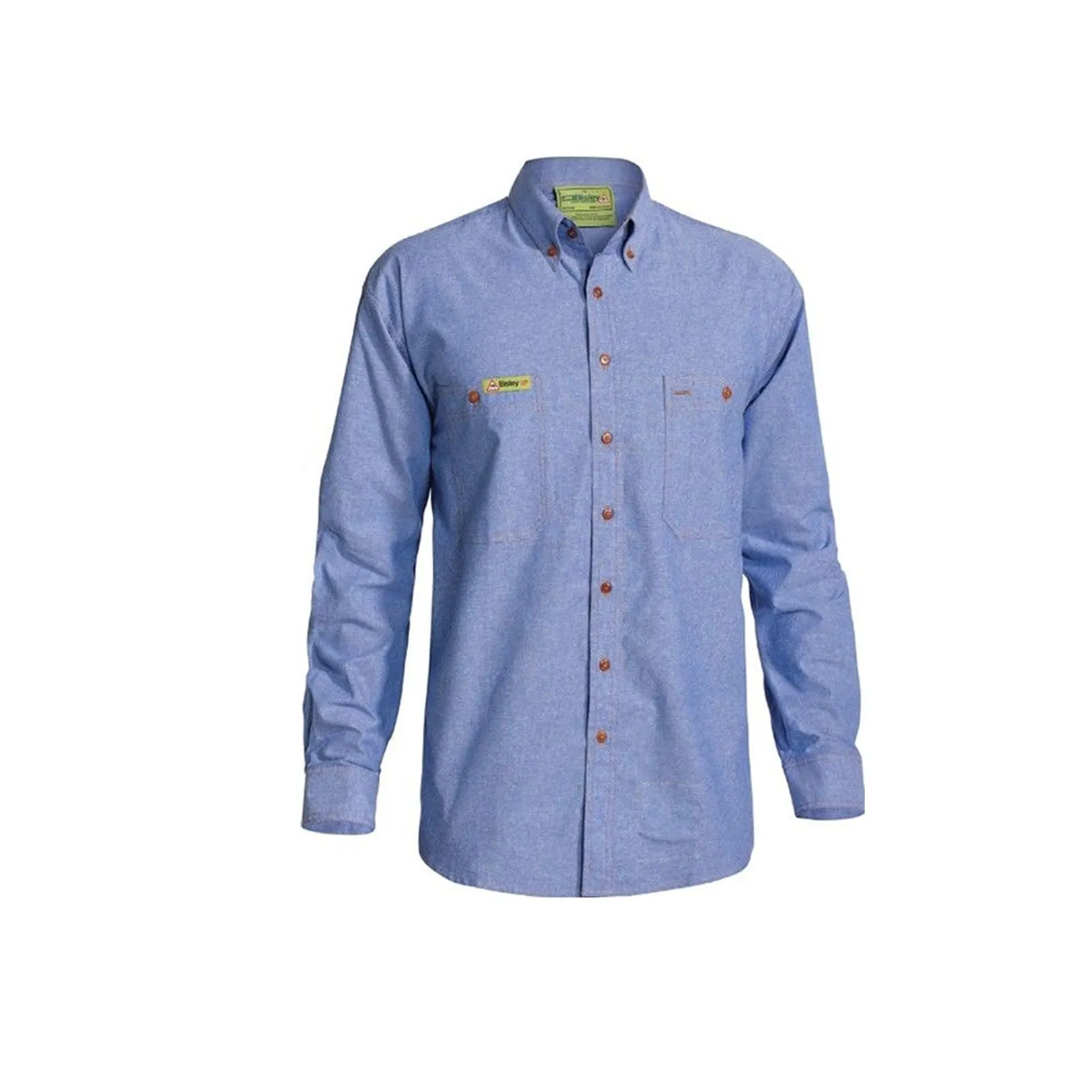 BISLEY Insect Protection Repellent Long Sleeve Casual Shirt Fishing Camping - Blue