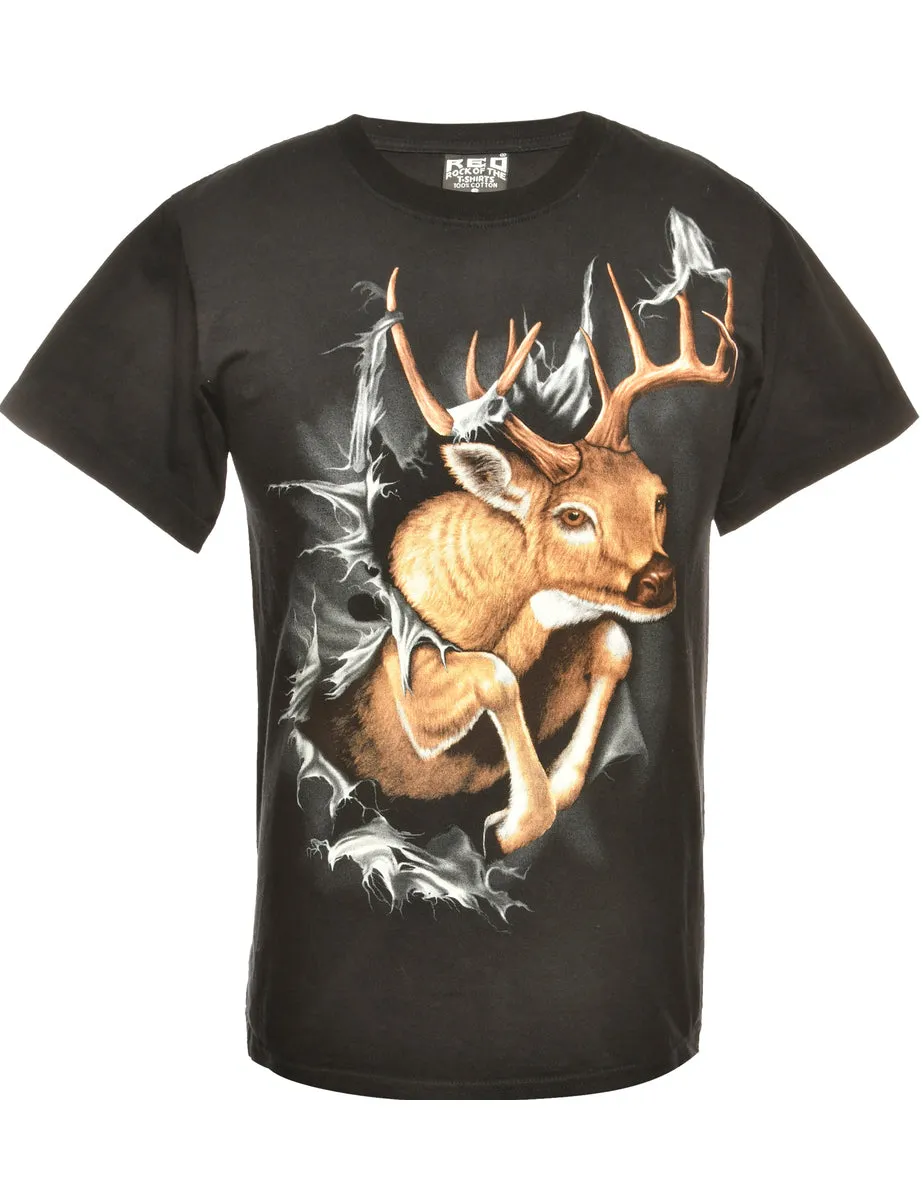 Black Animal T-shirt - M