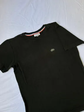 Black embroidered logo tee 90s vintage (S)