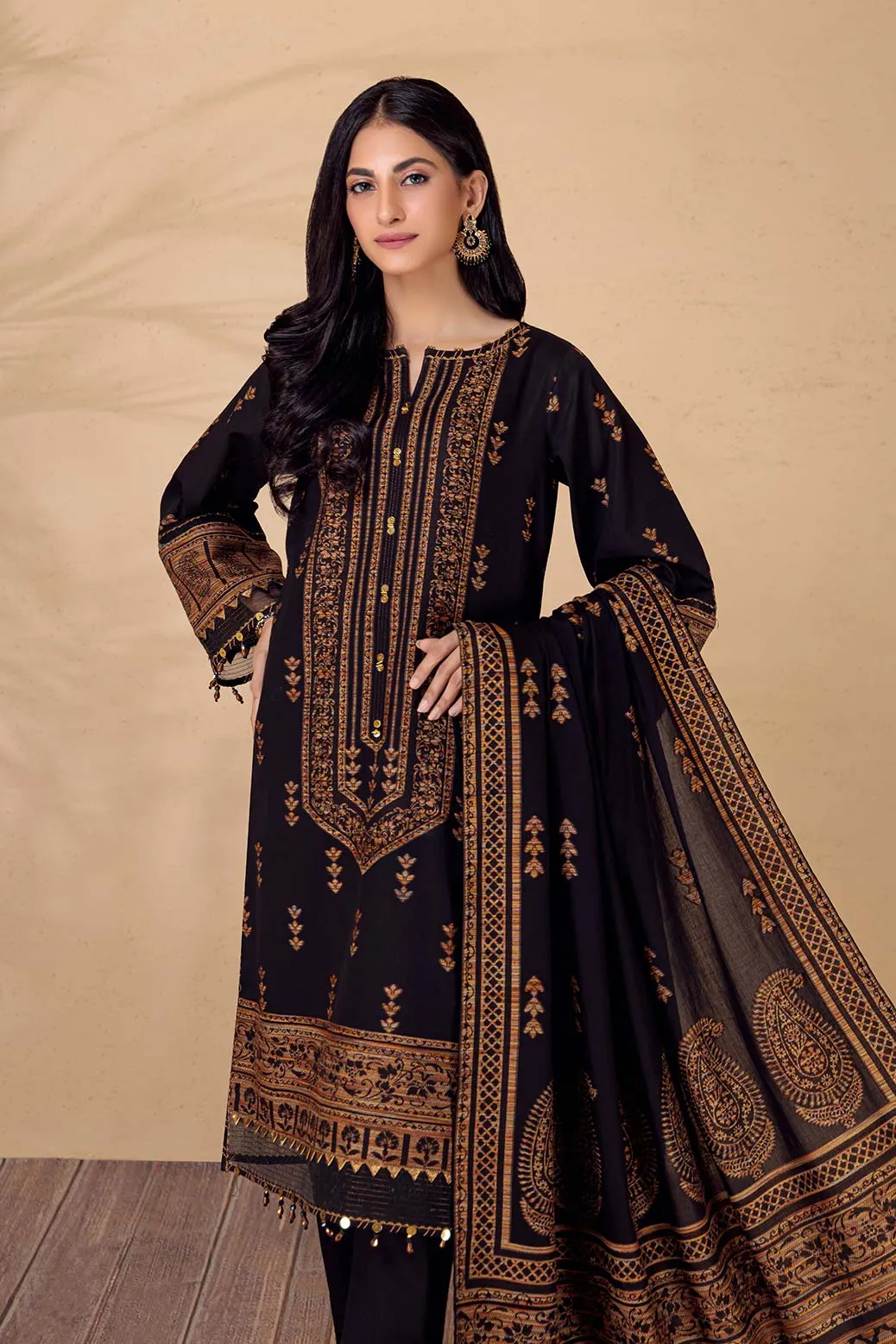 BLACK-JACQUARD-3 PIECE (AV2N223P02)