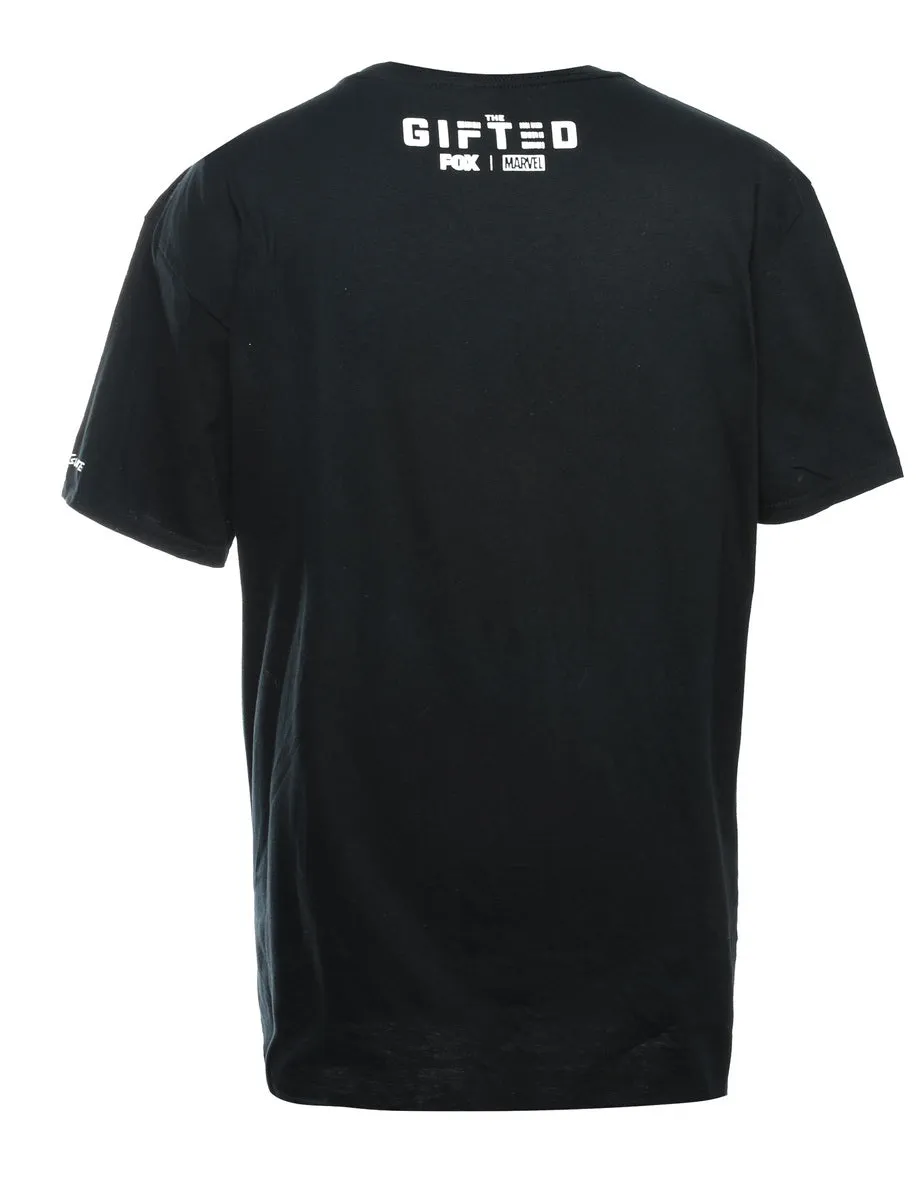 Black Printed T-shirt - M