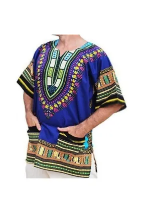 Blue Dashiki African Top