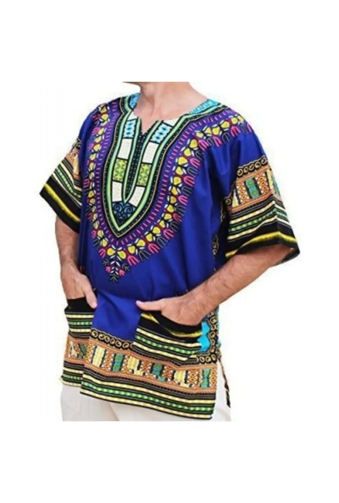 Blue Dashiki African Top