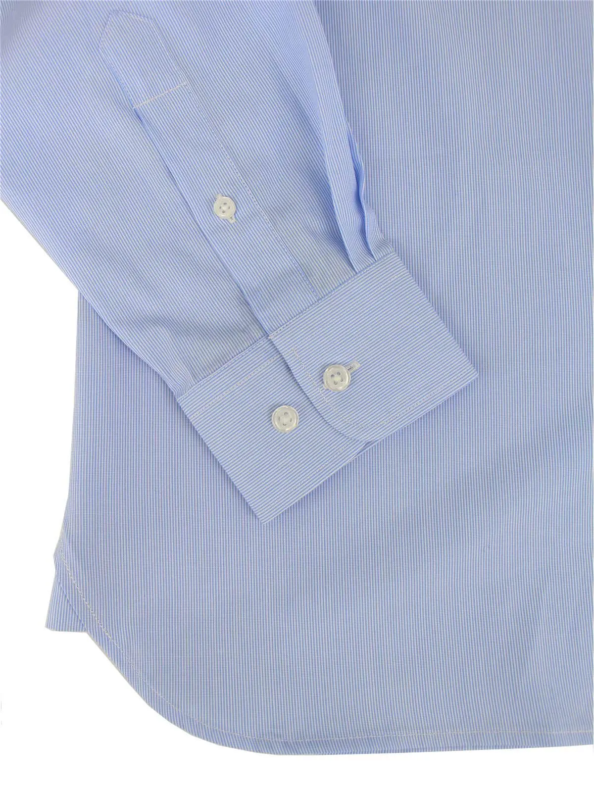 Blue Fine Stripe 1940s Look Spearpoint Collar Shirt