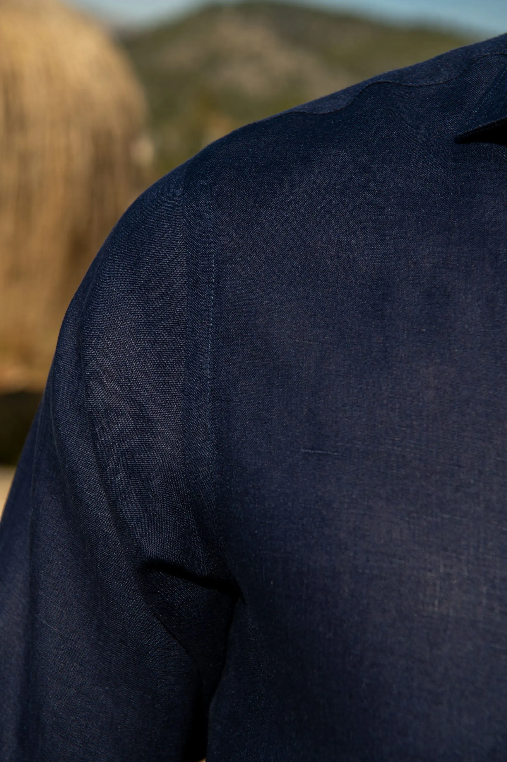 Blue linen shirt - Made in Italy