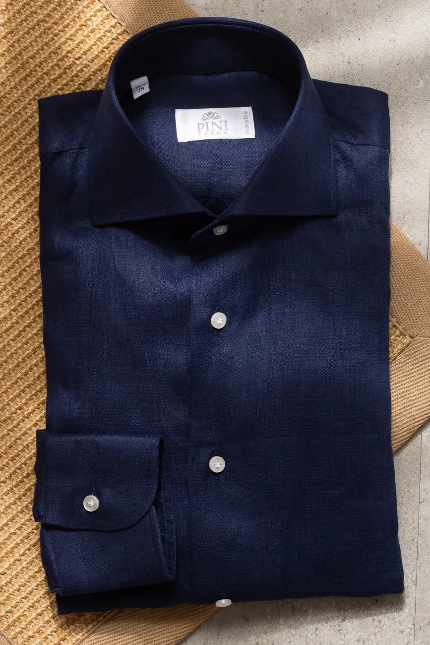 Blue linen shirt - Made in Italy