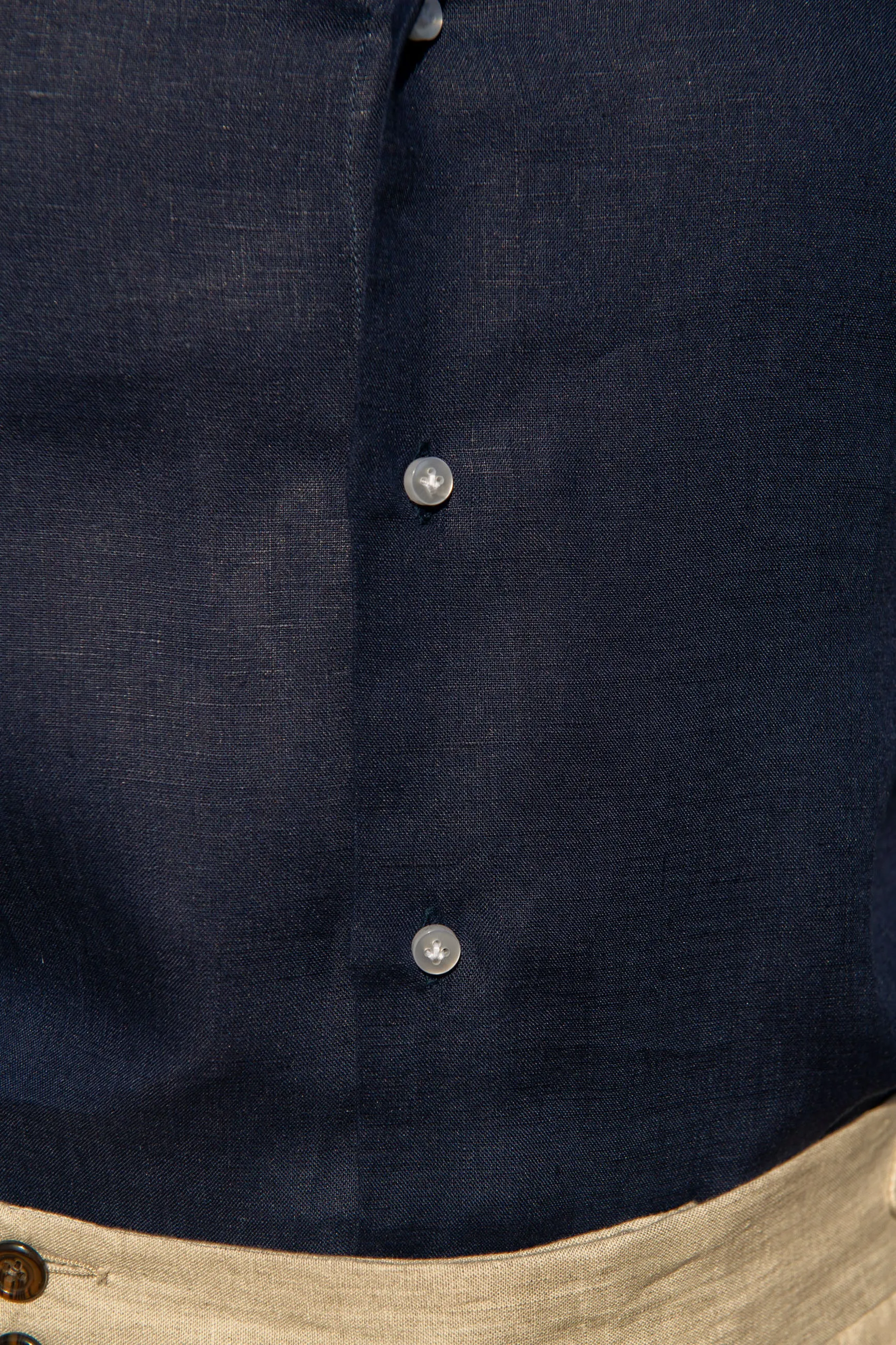 Blue linen shirt - Made in Italy