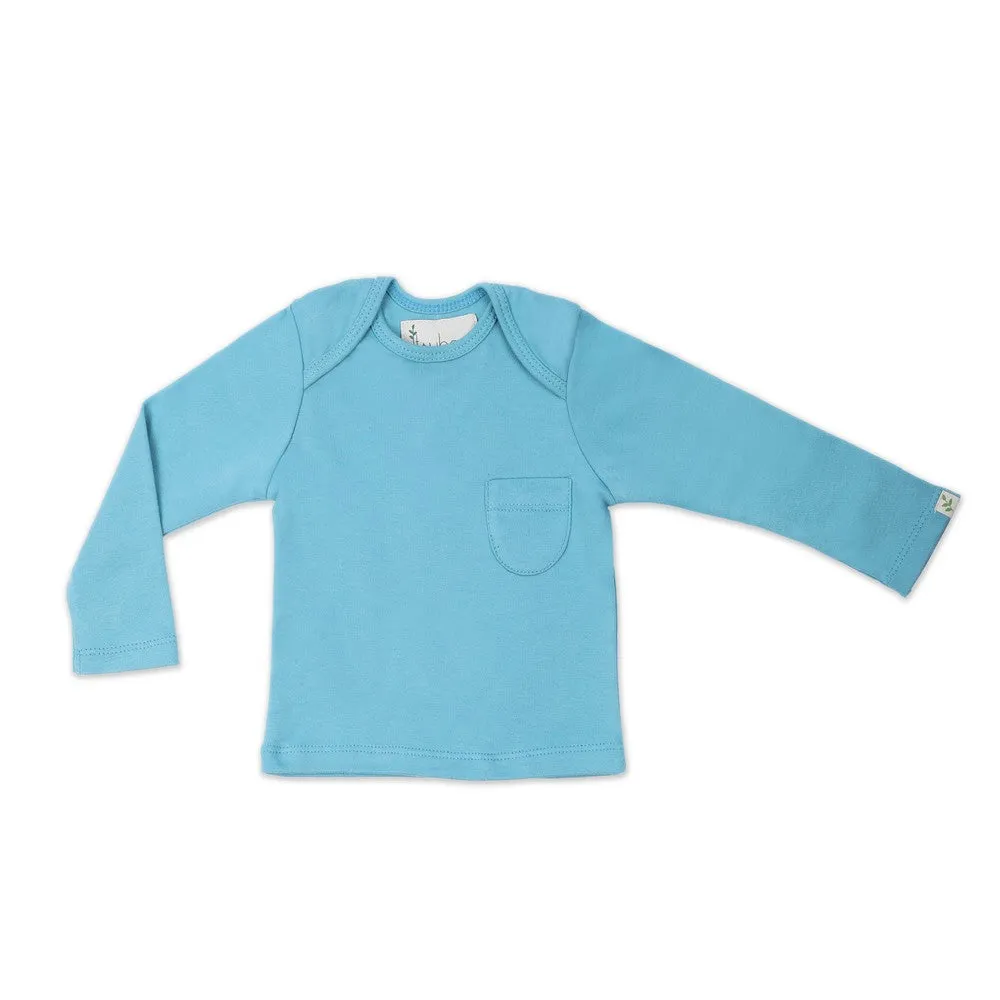 Blue Plain Full Sleeves T-Shirt