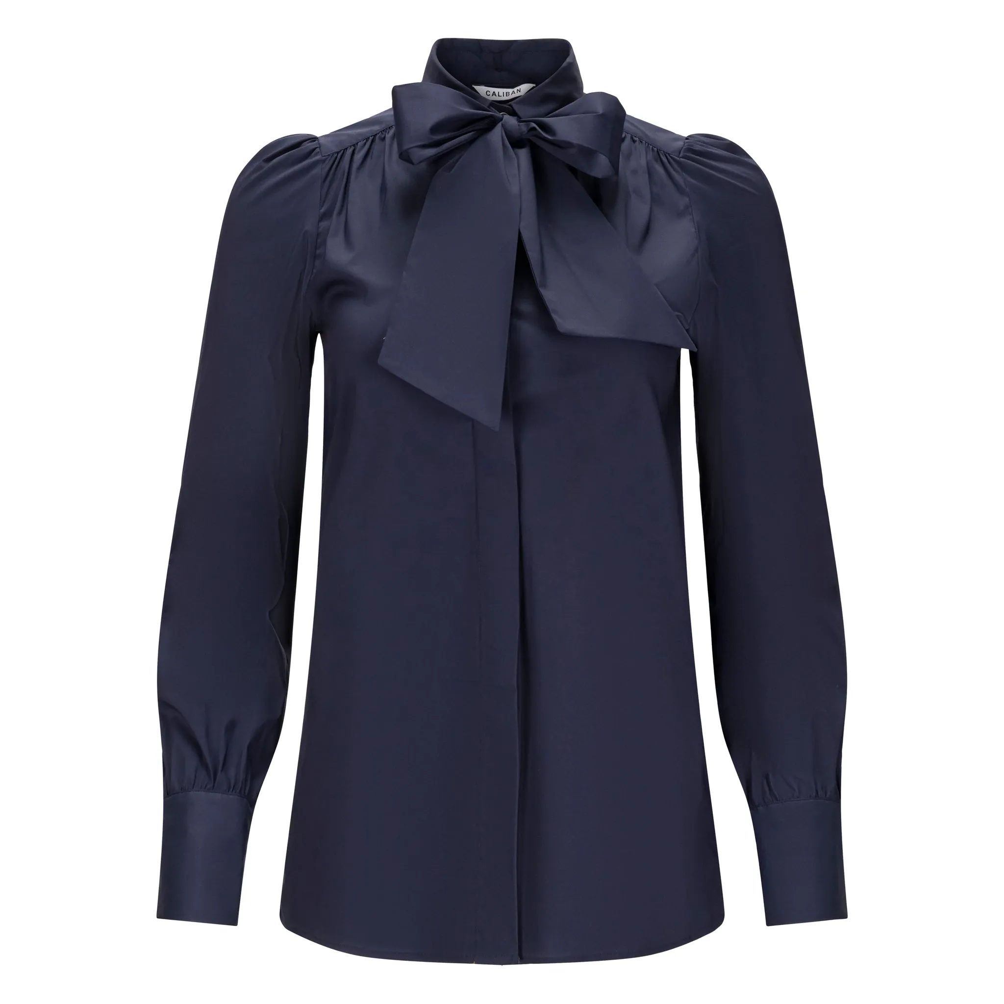 Bow Tie Blouse - Marine