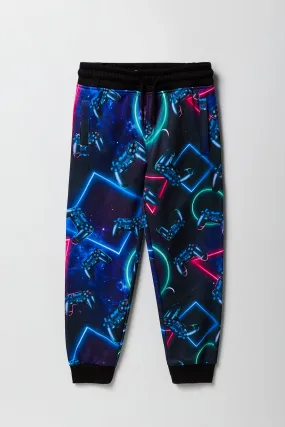 Boys Gamer Print Fleece Jogger