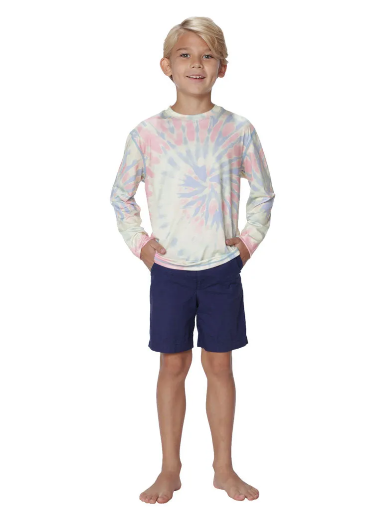 Boys loose fit sun shirt in Tie Dye