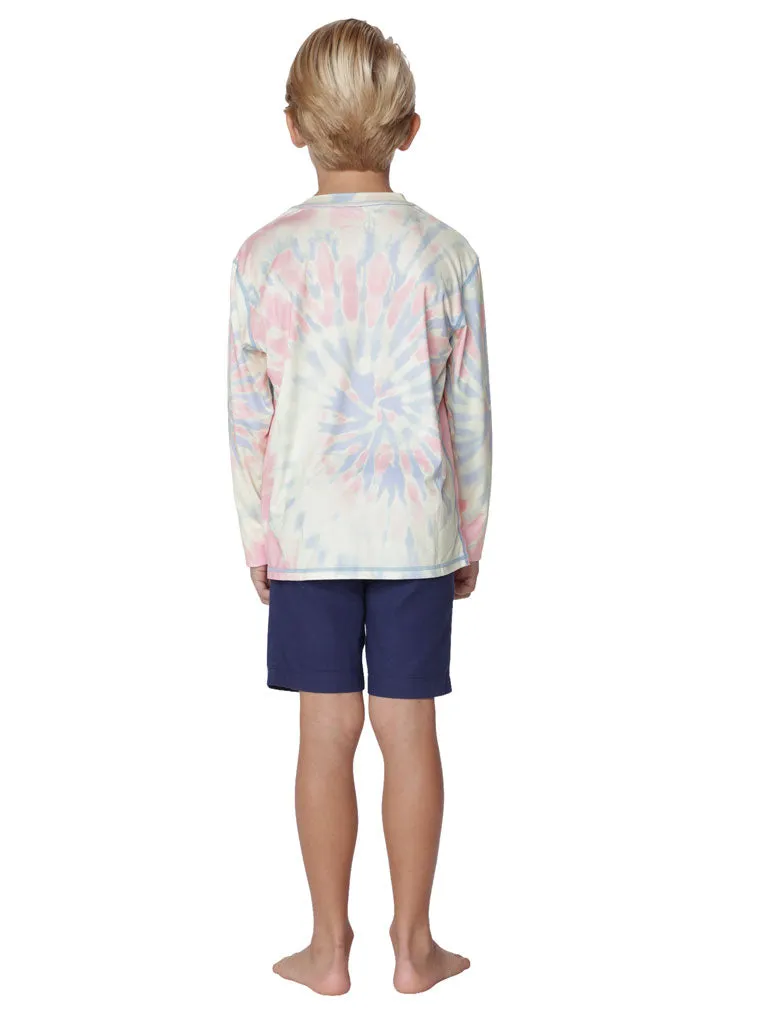 Boys loose fit sun shirt in Tie Dye