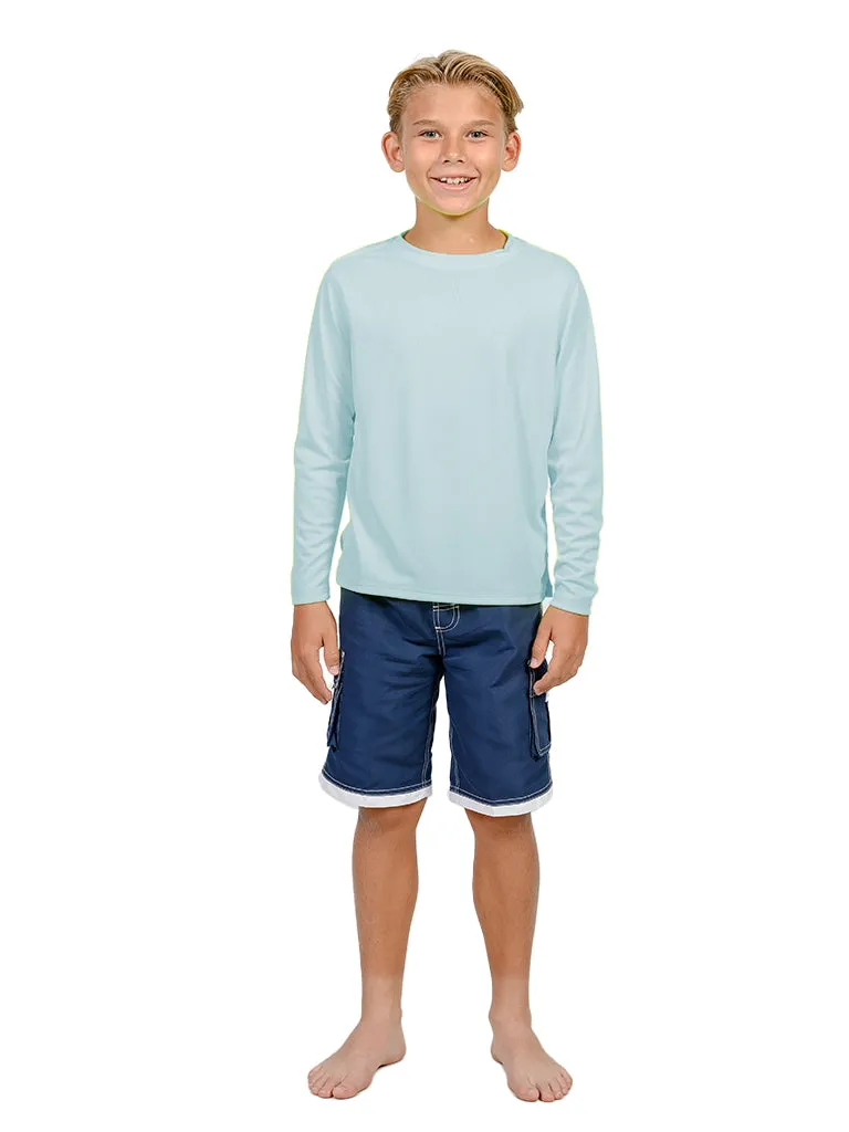 Boys loose fit sun shirts in vibrant nine colors