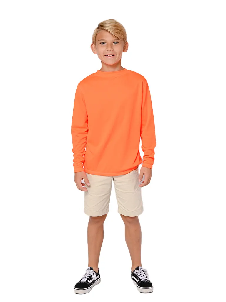 Boys loose fit sun shirts in vibrant nine colors