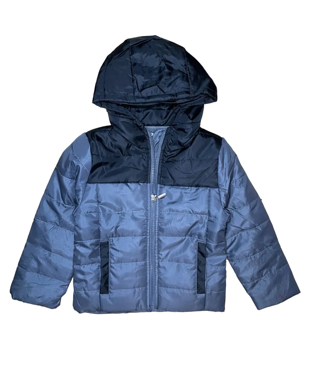 Boy's Zipper Hooded Puffer Jacket