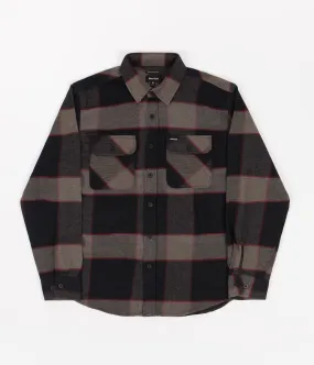 Brixton Bowery Long Sleeve Flannel Shirt - Heather Grey / Charcoal