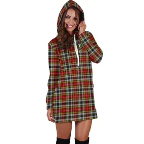 Buchanan Old Dress Tartan Hoodie Dress with Family Crest