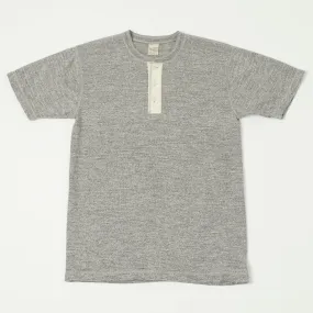 Buzz Rickson's S/S Henley Tee - Grey Melange