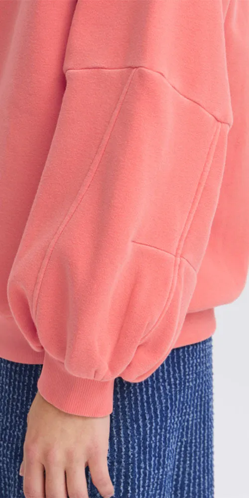 B.Young Cozy Pullover, washed vivid coral