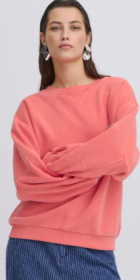 B.Young Cozy Pullover, washed vivid coral