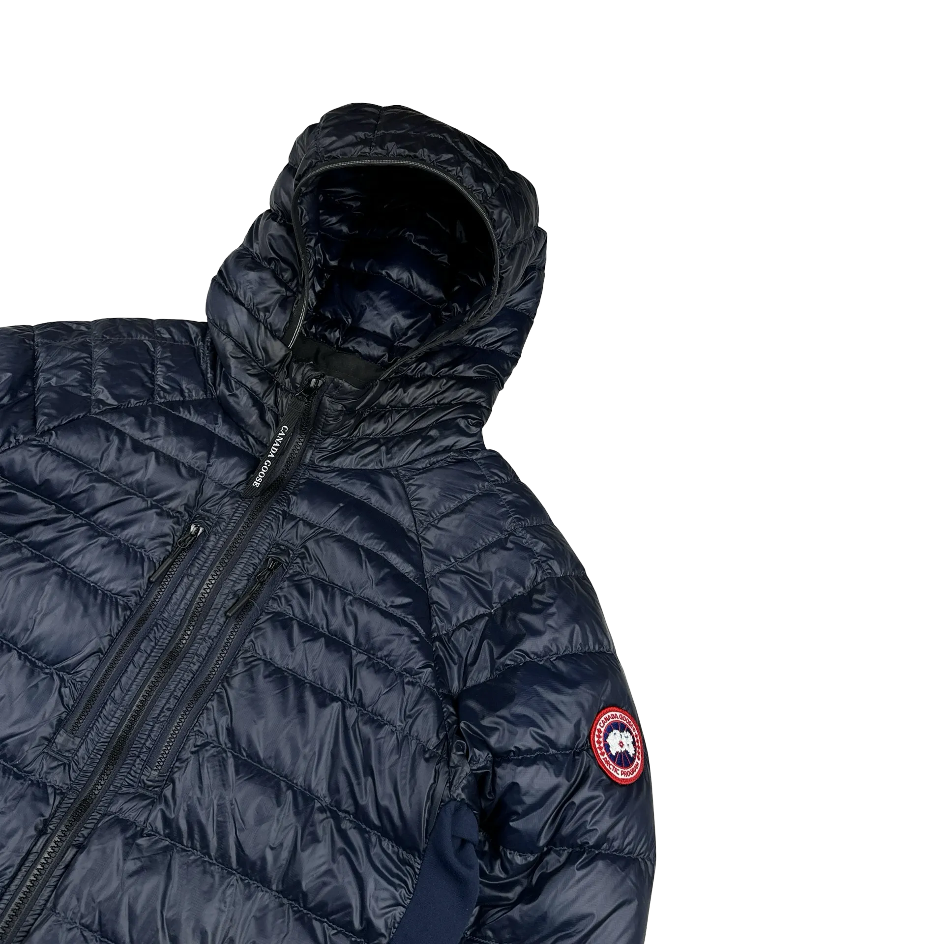 Canada Goose Navy Premium Down Hybridge Puffer Jacket - Large