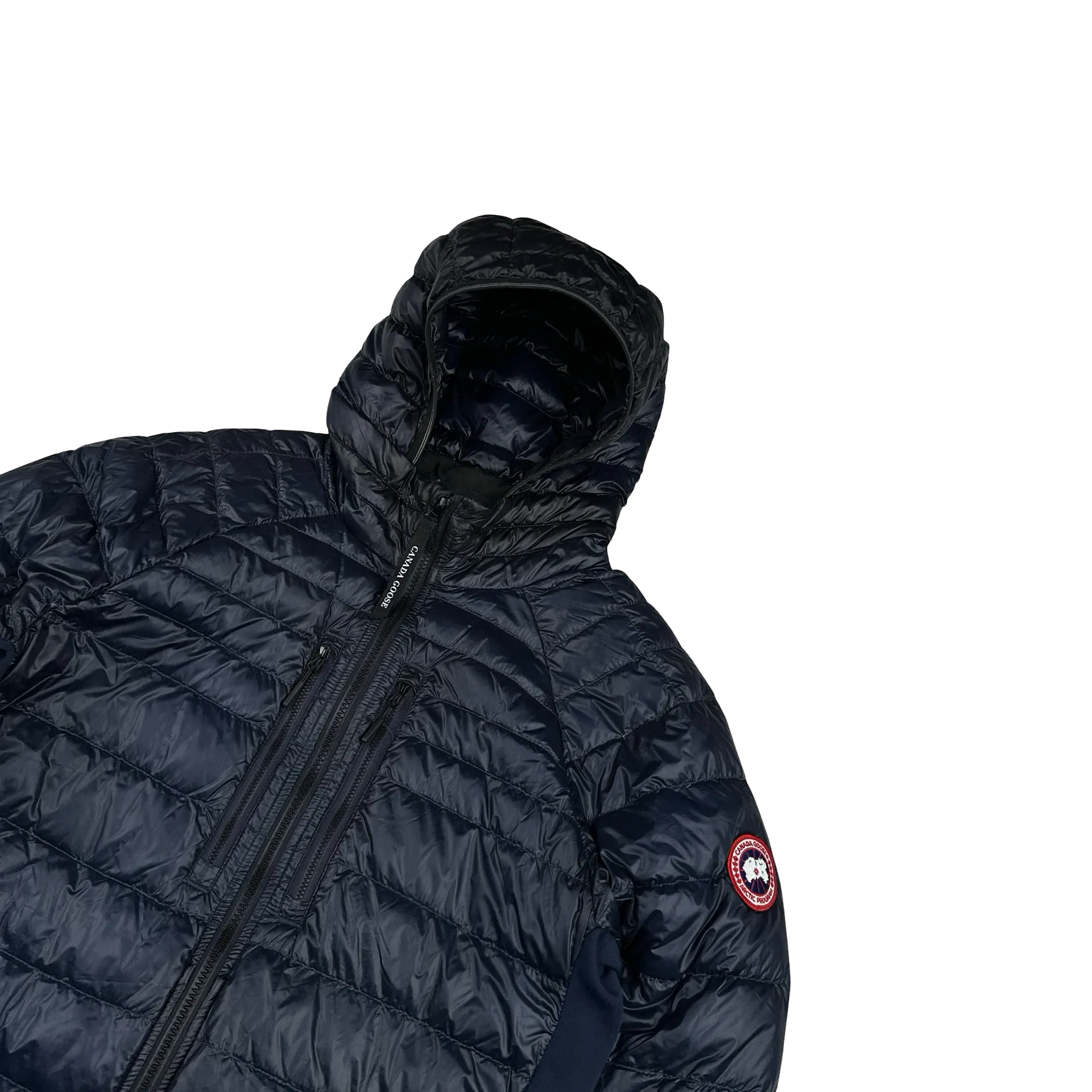 Canada Goose Navy Premium Down Hybridge Puffer Jacket - Large