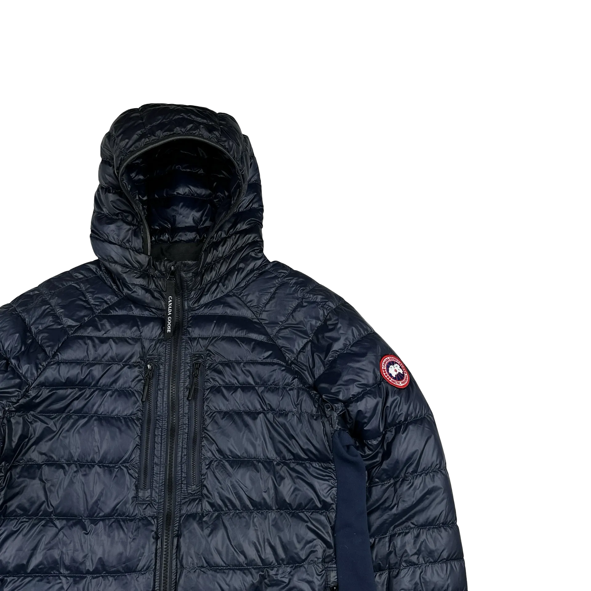 Canada Goose Navy Premium Down Hybridge Puffer Jacket - Large