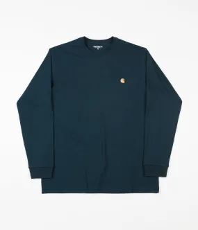 Carhartt Chase Long Sleeve T-Shirt - Duck Blue / Gold