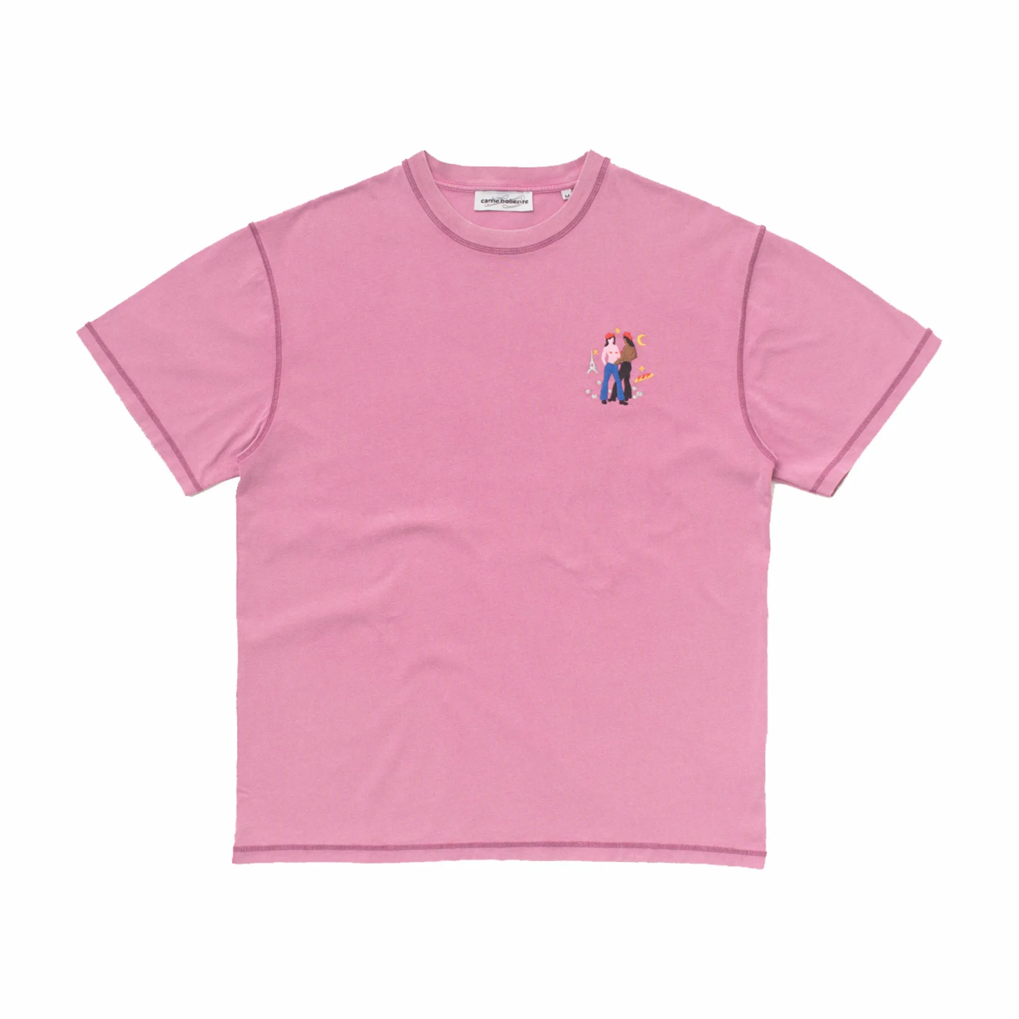 Carne Bollente Chic Cheek in Paris T-Shirt (Pink)