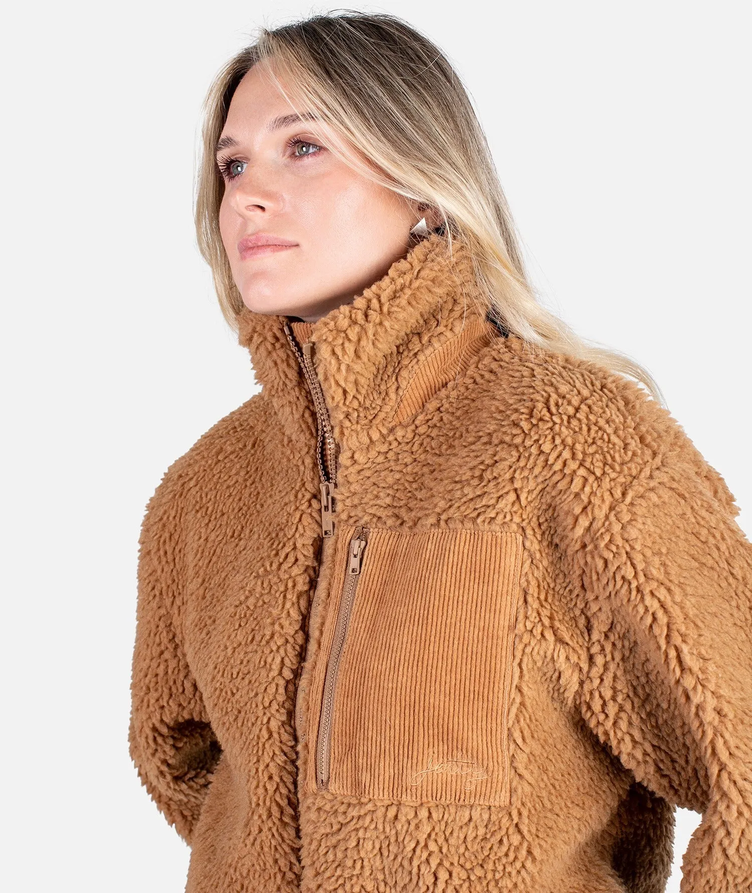 Cedar Hi Pile Fleece Jacket - Camel