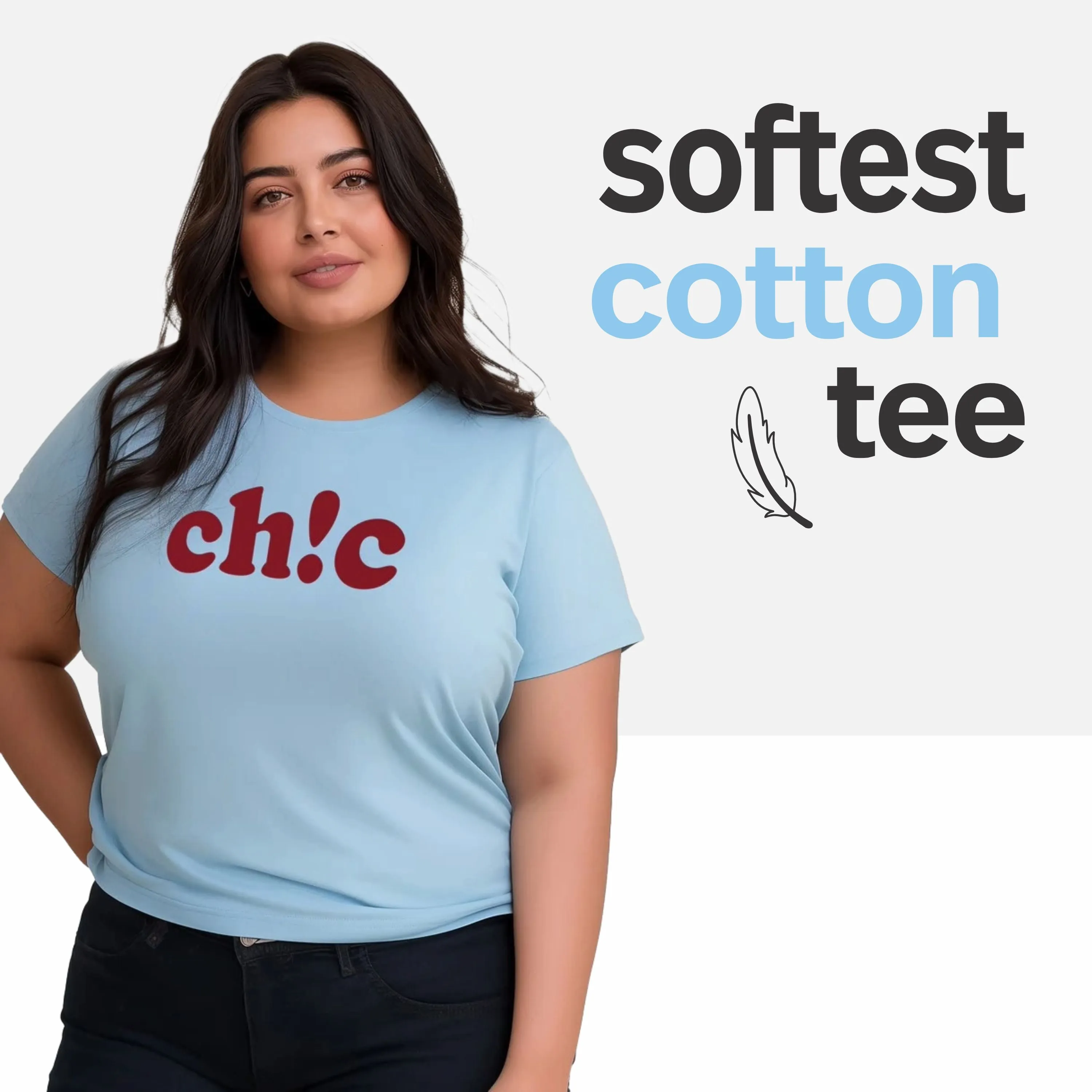 Chic Women Plus Size T-shirt