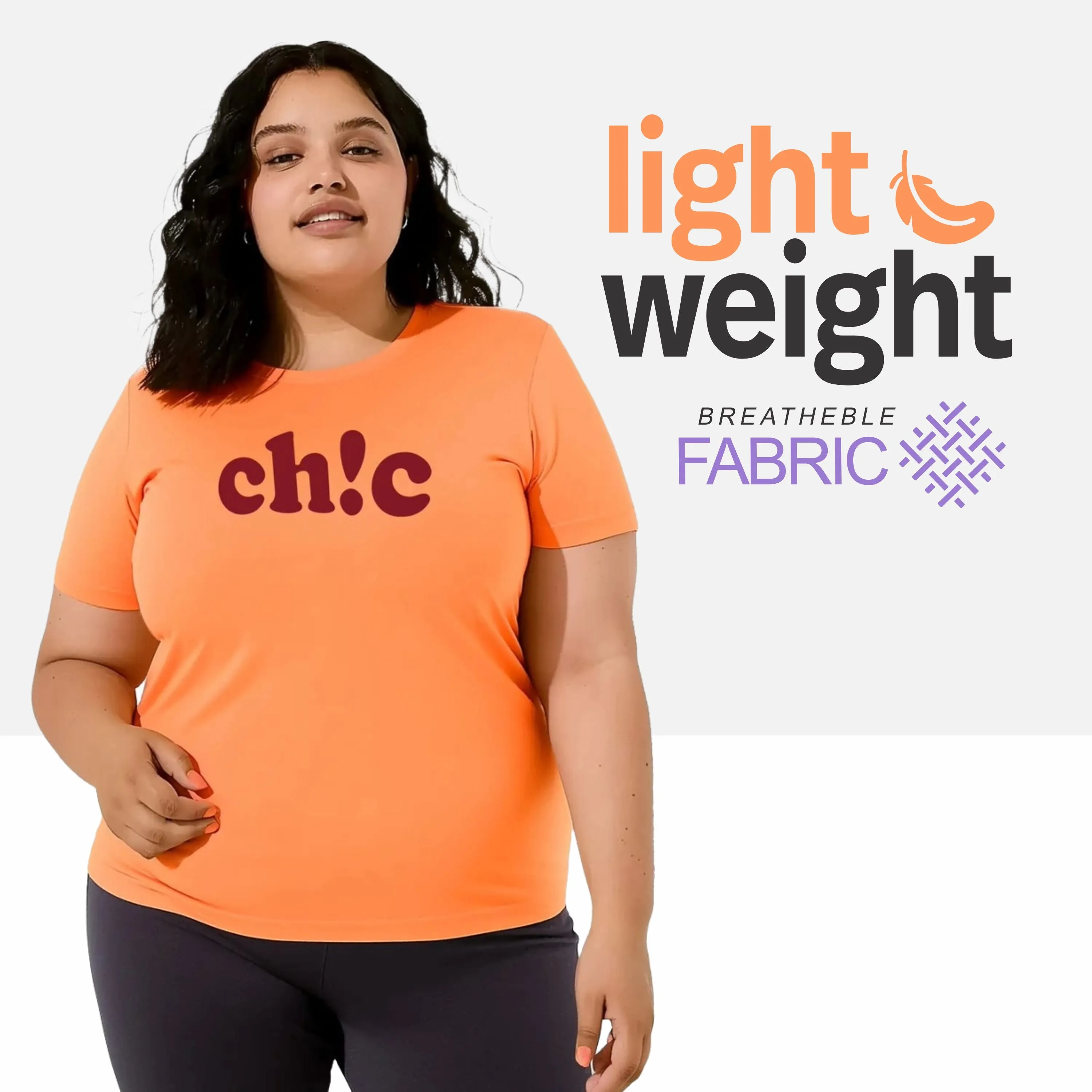 Chic Women Plus Size T-shirt