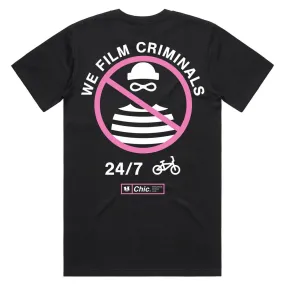 Chic x Help 'We Film Criminals' T-shirt - Black