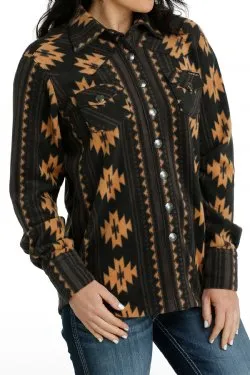 Cinch Women's Southwest Print Polar Fleece Shirt Jacket