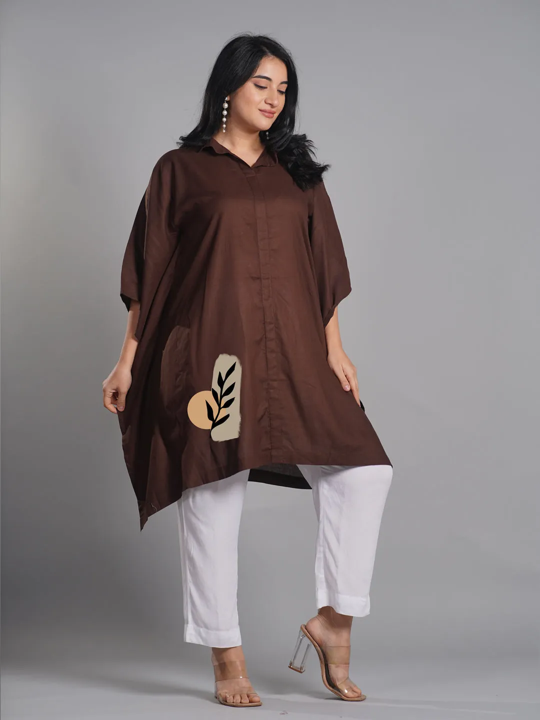 Coffee Rayon ShirtKurta - Registan